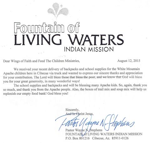 Fountian of living waters logo