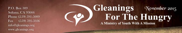 Gleanings For The Hungry Newsletter 2015