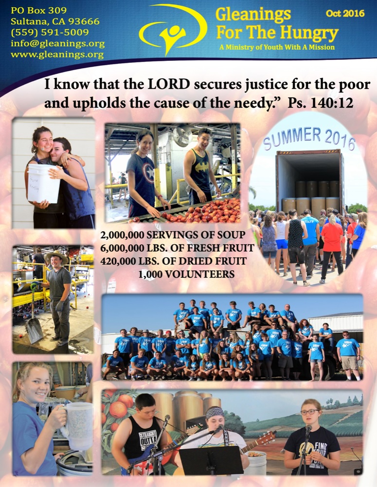 Gleanings Oct 2016 Newsletter Page 1