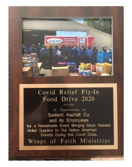 Sunland Asphalt Covid Relief Fly-In Food Drive 2020