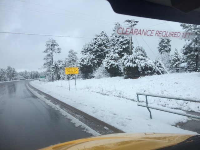 Snow on road